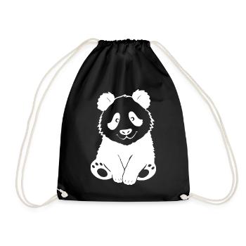 Ours Ours Panda Ours T-shirt Cadeau - Sac de sport léger - noir - Devant