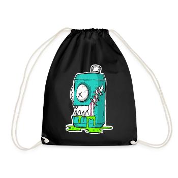 Monster Dose Cartoon Comic - Turnbeutel - Schwarz - Vorne