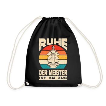 Chess Player Gifts Chess Accessories Chessboard - Drawstring Bag - black - Front