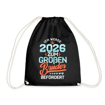 I Will 2026 Big Brother Pregnancy Baby - Drawstring Bag - black - Front