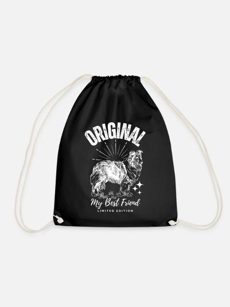 Original Dog My Best Friend - Drawstring Bag - black