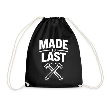 Made to Last - Drawstring Bag - black - Front