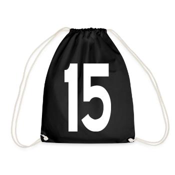 15 Fifteen - Drawstring Bag - black - Front