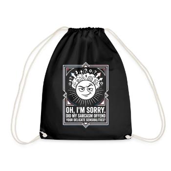 Sarcasme du Soleil : Désolé, je ne me suis pas excusé - Sac de sport léger - noir - Devant