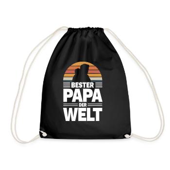 Männer Shirt,Vater Motivation,Danke Papa,Liebesbot - Turnbeutel - Schwarz - Vorne