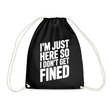 Je suis juste là pour ne pas être sanctionné - Sac de sport léger - noir - Devant