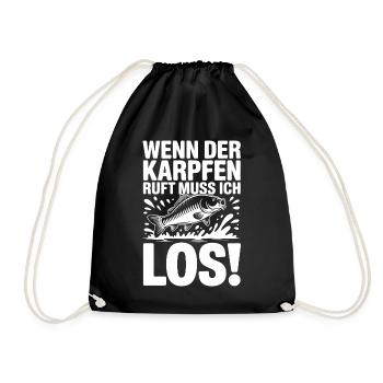 Der Karpfen ruft - Turnbeutel - Schwarz - Vorne