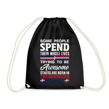 Drapeau de la République dominicaine Dom Rep Pride - Sac de sport léger - noir - Devant