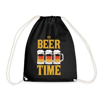 Funny beer saying - Drawstring Bag - black - Front