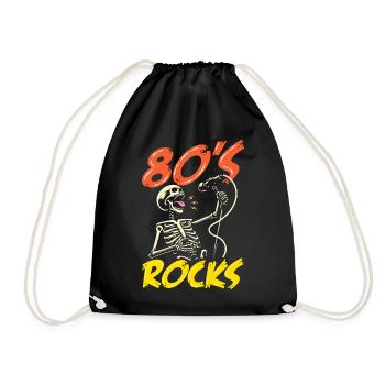 Retro Back to the 80s Vintage Design - Turnbeutel - Schwarz - Vorne