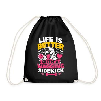 La vie est meilleure avec un acolyte qui balance - Sac de sport léger - noir - Devant