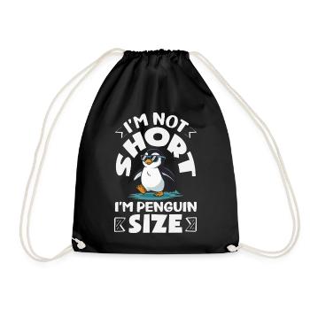 Pingouin mignon - Cadeau pour l’amoureux des manchots - Sac de sport léger - noir - Devant