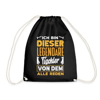 Legendärer Tischler Alle Reden - Turnbeutel - Schwarz - Vorne
