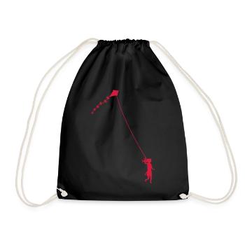 Let's go fly a kite! - Drawstring Bag - black - Front