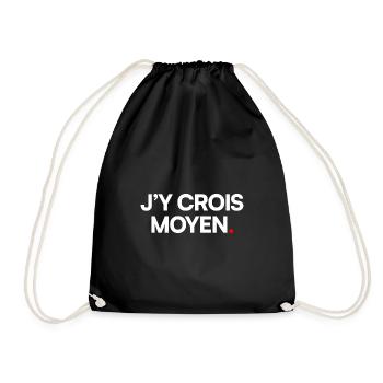 J’y crois moyen - Sac de sport léger - noir - Devant