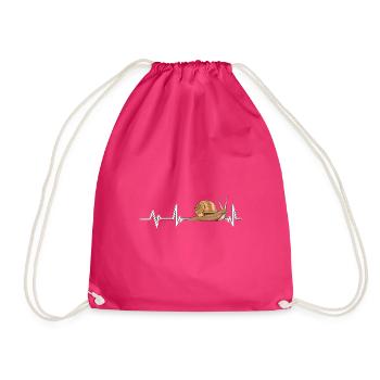 Schnecken Snail Heartbeat - Turnbeutel - Fuchsia - Vorne