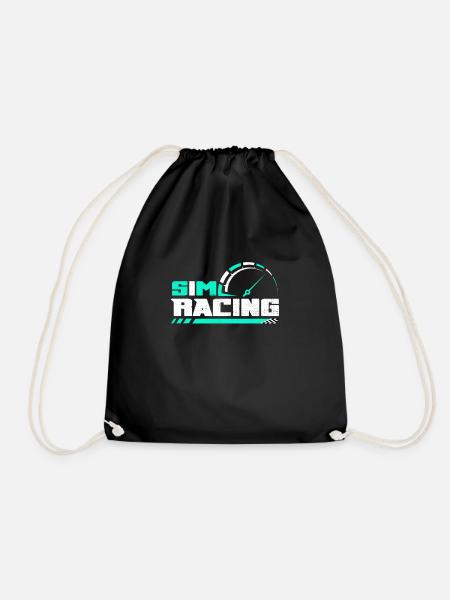 Sim racing Simracing Sim Racer Gaming Geschenk - Turnbeutel - Schwarz