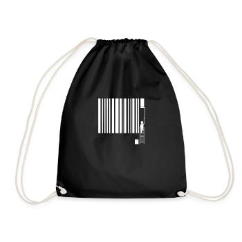 Maler Und Lackierer Beruf Barcode - Geschenk - Turnbeutel - Schwarz - Vorne