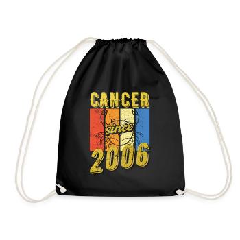 Cancer 2006 Sternzeichen Geburtstag - Turnbeutel - Schwarz - Vorne