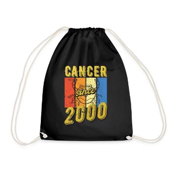 Cancer 2000 Sternzeichen Geburtstag - Turnbeutel - Schwarz - Vorne