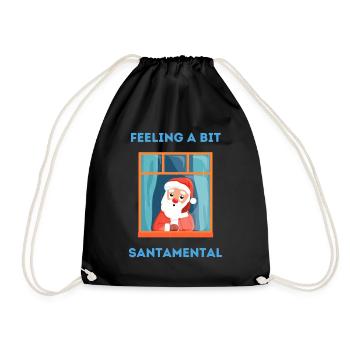 Feeling a bit santamental - Drawstring Bag - black - Front
