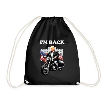 Our president is back for 2024 US election - Drawstring Bag - black - Front