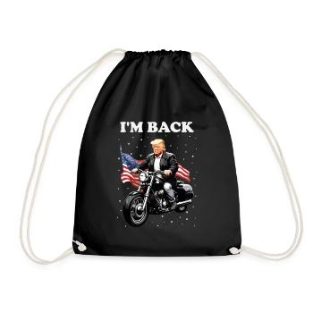 Our president is back for 2024 US election - Drawstring Bag - black - Front