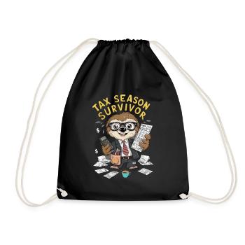 Tax Season Survivor - Drawstring Bag - black - Front