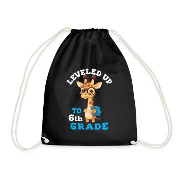 Mis à niveau en 6e année - Girafe drôle - Sac de sport léger - noir - Devant