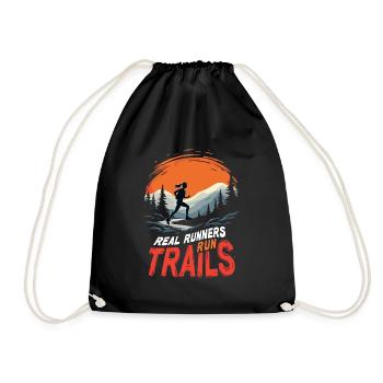 Real Runners Run Trails - Trail Running - Sac de sport léger - noir - Devant