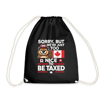 Trop beau pour les tarifs douaniers – Satire des tarifs commerciaux du Canada - Sac de sport léger - noir - Devant