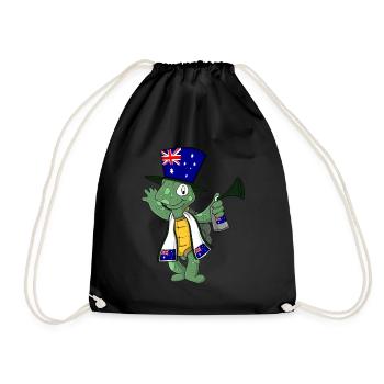 Australia Fan Turtle - Drawstring Bag - black - Front