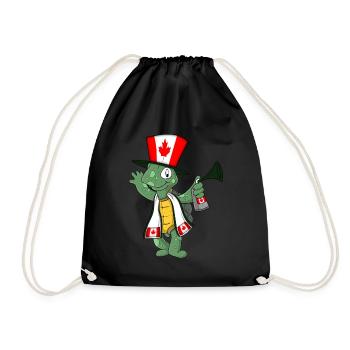 Tortue fan du Canada - Sac de sport léger - noir - Devant