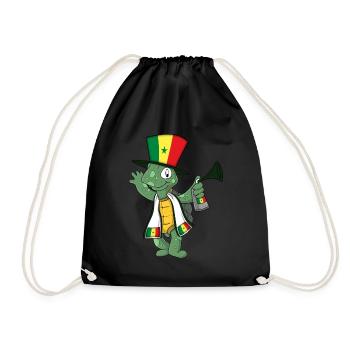 Tortue éventail du Sénégal - Sac de sport léger - noir - Devant