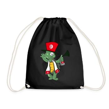 Tortue éventail de Tunisie - Sac de sport léger - noir - Devant