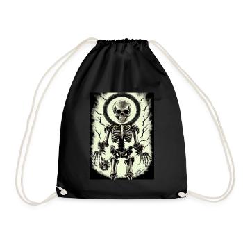 Angelic skeleton - Drawstring Bag - black - Front