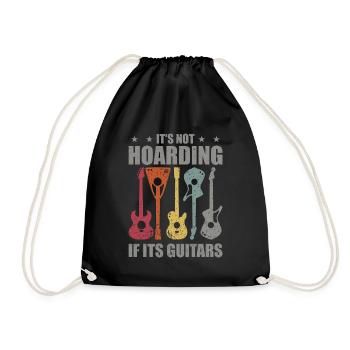 Es ist kein Horten, wenn es Gitarren sind - Turnbeutel - Schwarz - Vorne