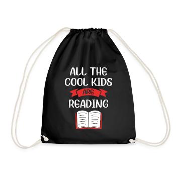 Bookworm Reading Enseignant d’école primaire - Sac de sport léger - noir - Devant