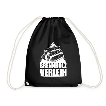 Brennholz Verleih - Turnbeutel - Schwarz - Vorne