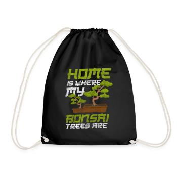Bonsai Yoga Relaxation Nature - Drawstring Bag - black - Front
