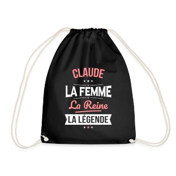 Claude - La Femme - La Reine - La Légende - Sac de sport léger - noir - Devant