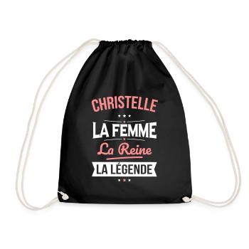 Christelle - La Femme - La Reine - La Légende - Sac de sport léger - noir - Devant