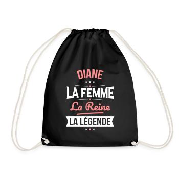 Diane - La Femme - La Reine - La Légende - Sac de sport léger - noir - Devant