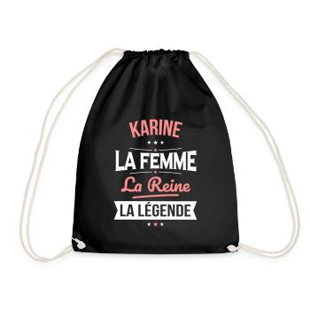 Karine - La Femme - La Reine - La Légende - Sac de sport léger - noir - Devant