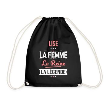 Lise - La Femme - La Reine - La Légende - Sac de sport léger - noir - Devant