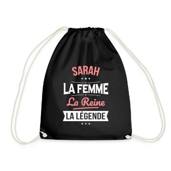 Sarah - La Femme - La Reine - La Légende - Sac de sport léger - noir - Devant