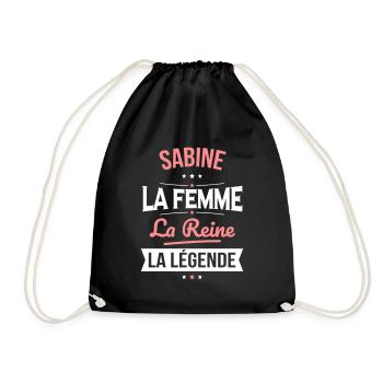 Sabine - La Femme - La Reine - La Légende - Sac de sport léger - noir - Devant