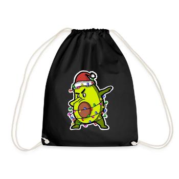 Avocado Christmas Tree Christmas - Drawstring Bag - black - Front