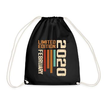 Née en Février 2020 Rétro 2020 Anniversaire - Sac de sport léger - noir - Devant