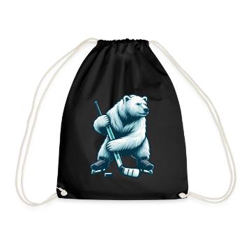 Ours polaire Ours polaire Hockey Sports de hockey sur glace - Sac de sport léger - noir - Devant
